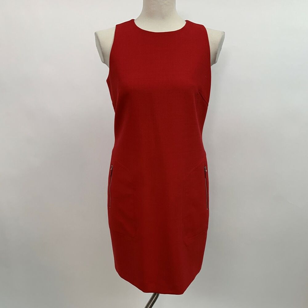 Body by Victoria Women's Dress Size 8 Red‎ Sleeveless Wool Blend - Picture 3 of 11